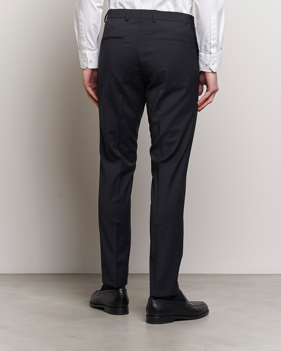 Herre | Bukser | Oscar Jacobson | Denz Wool Stretch Trousers Black