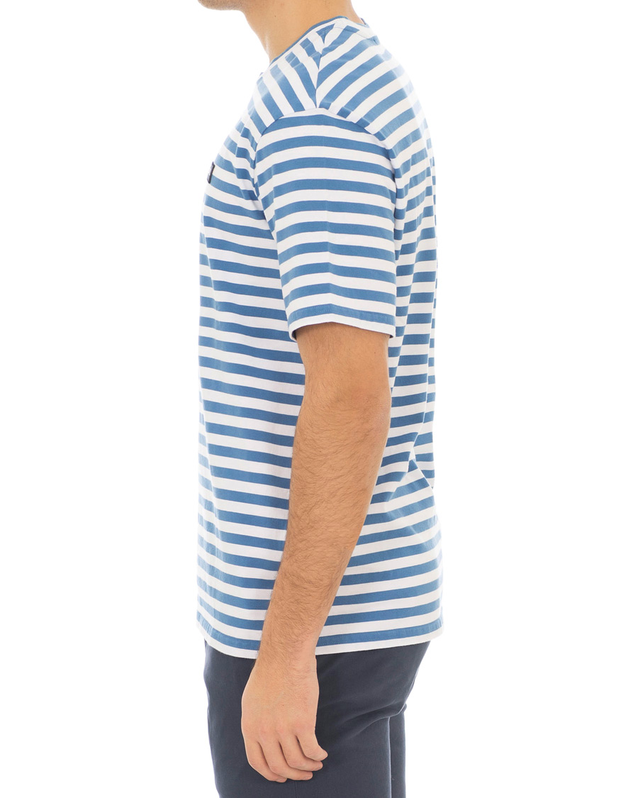 Herre | T-Shirts | J.Lindeberg | Charles Stripe Tee Work Blue