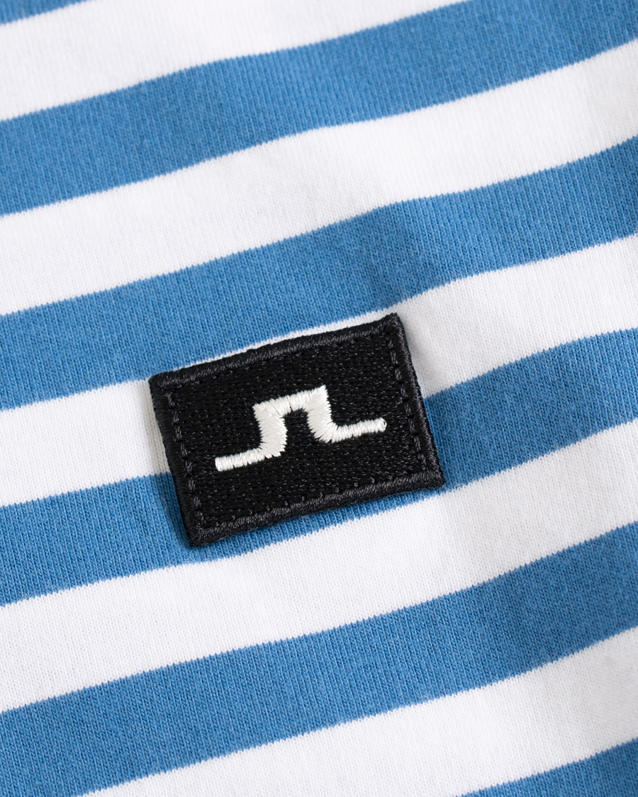 Herre | T-Shirts | J.Lindeberg | Charles Stripe Tee Work Blue