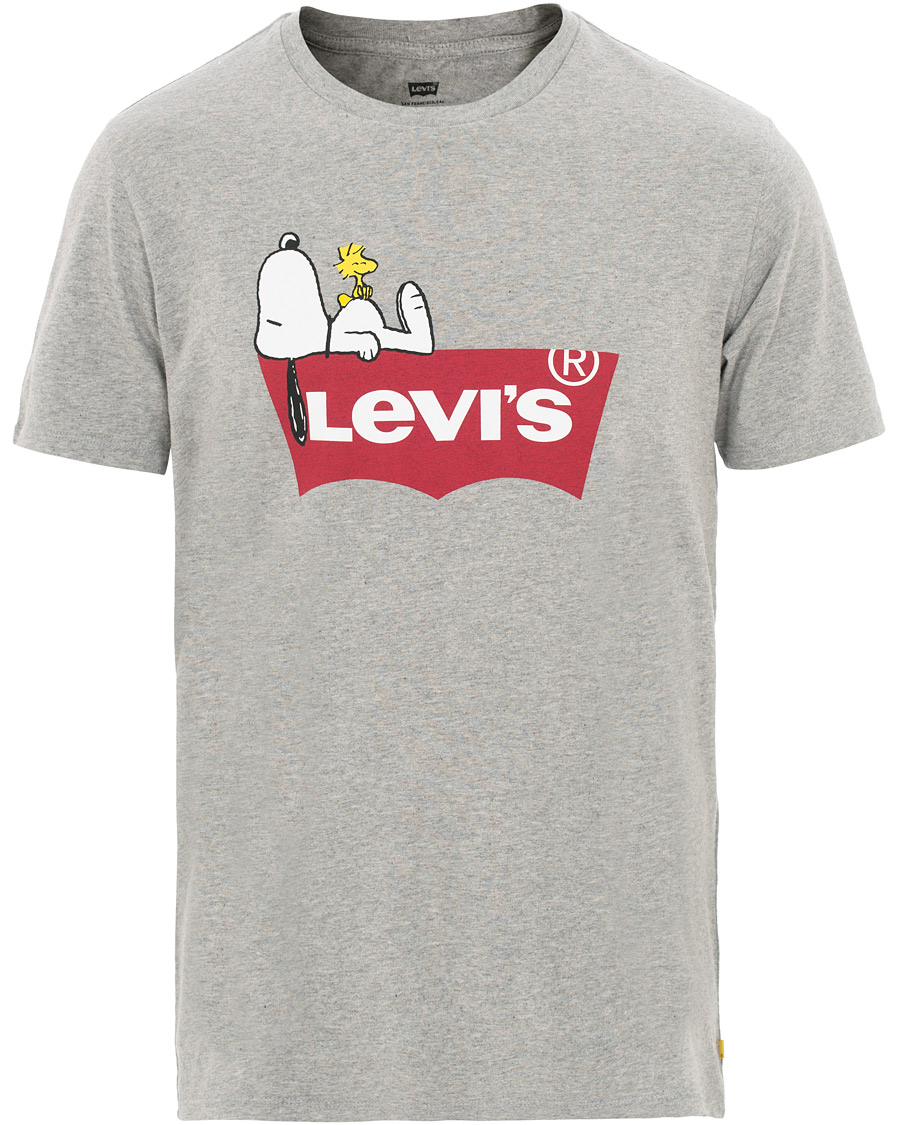 Herre | T-Shirts | Levi's | Peanuts Tee Midtone Heather Grey