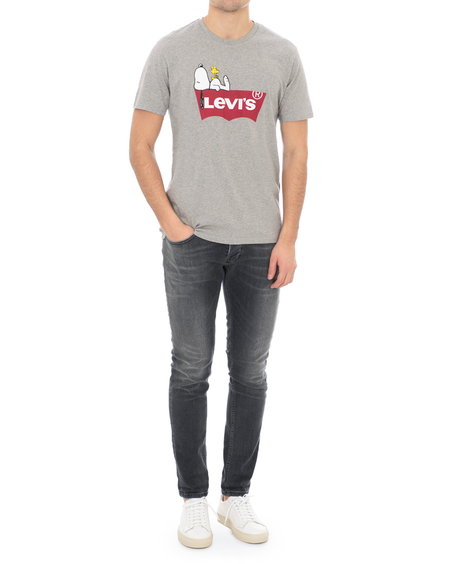 Herre | T-Shirts | Levi's | Peanuts Tee Midtone Heather Grey