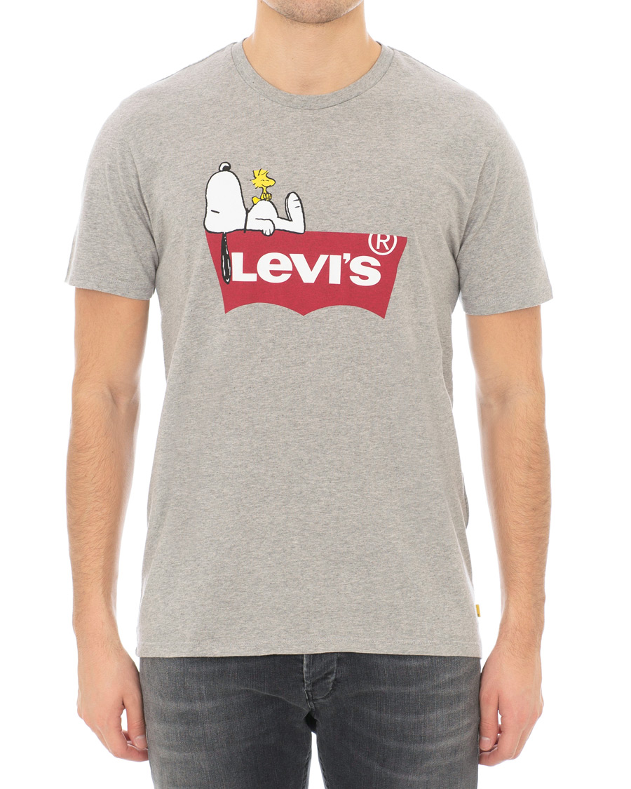 Herre | T-Shirts | Levi's | Peanuts Tee Midtone Heather Grey