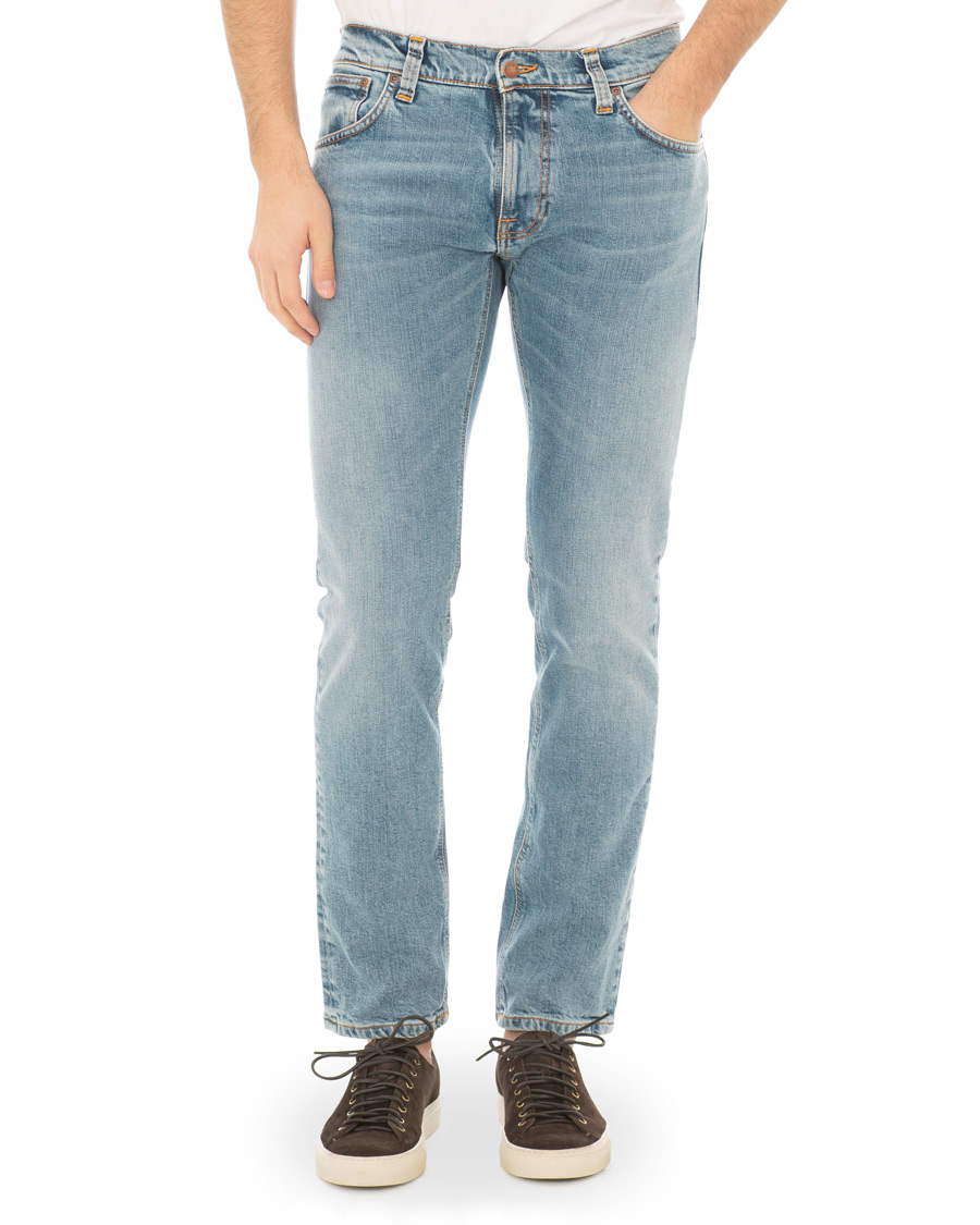 Herre | Jeans | Nudie Jeans | Thin Finn Organic Jeans Light Blue Comfort
