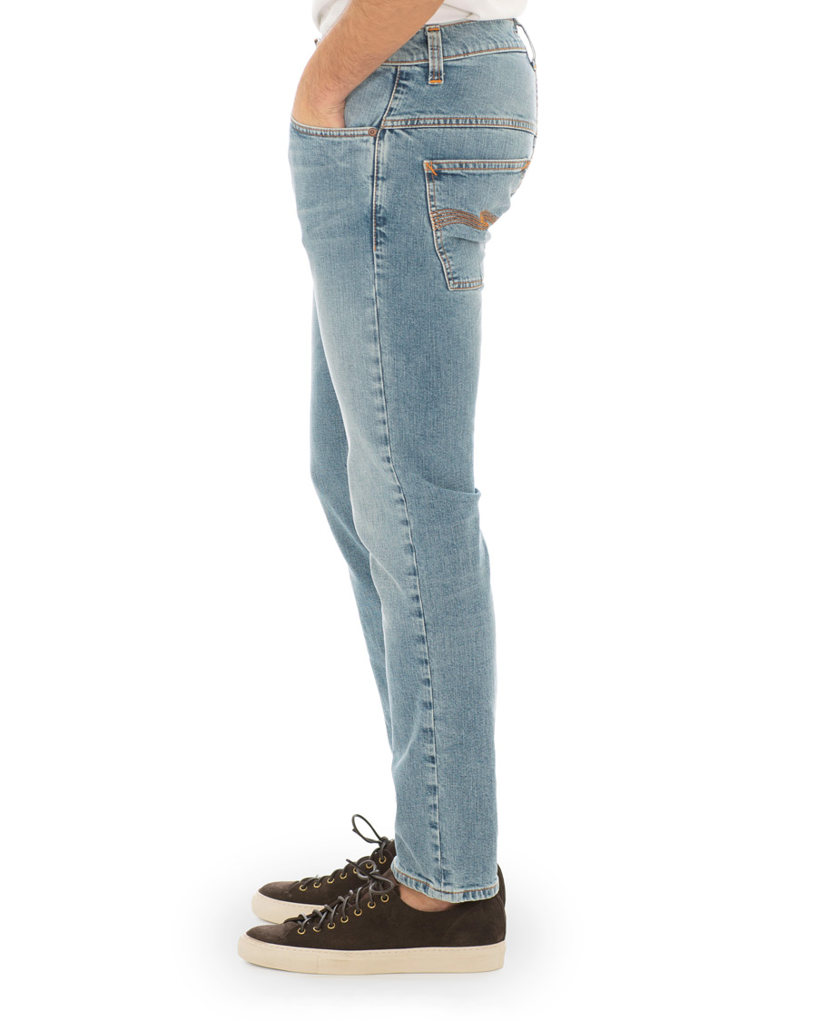 Herre | Jeans | Nudie Jeans | Thin Finn Organic Jeans Light Blue Comfort