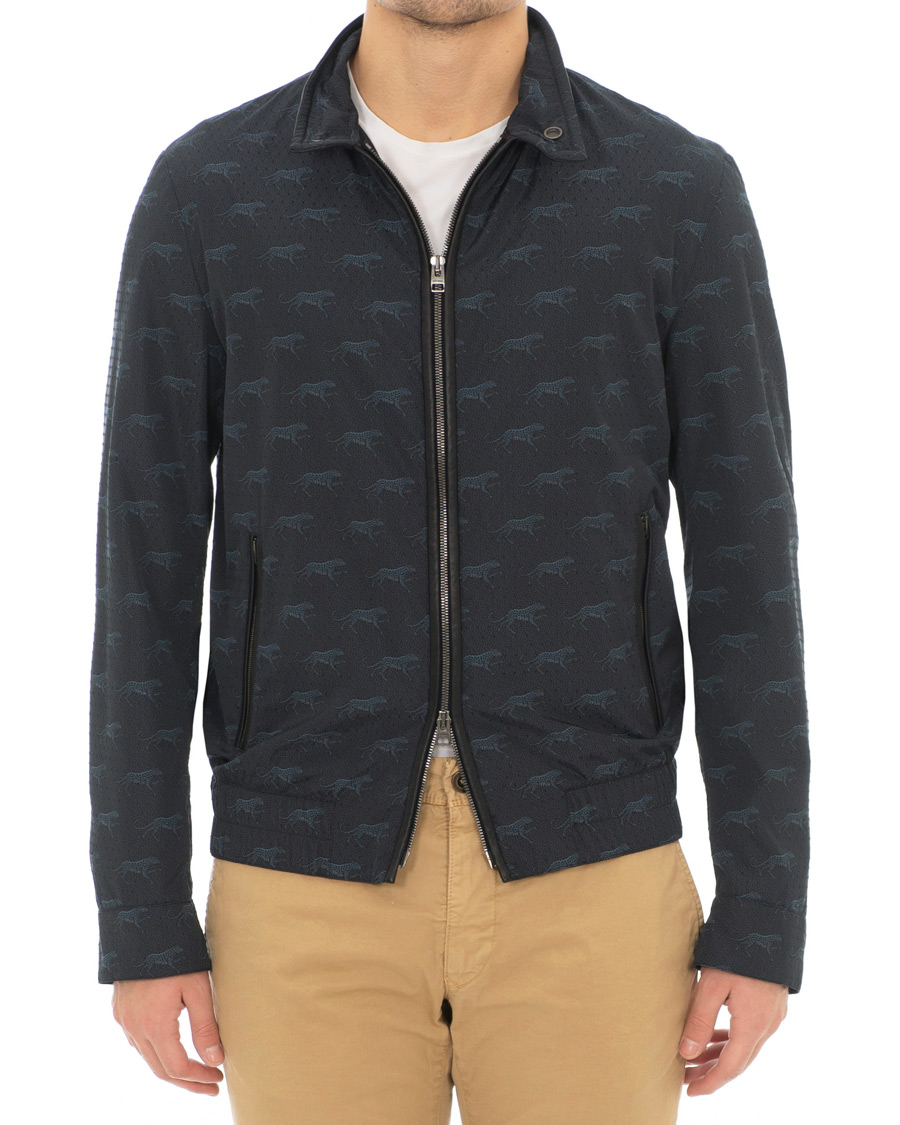 Herre | Jakker | Etro | Printed Jaguar Bomber Dark Blue