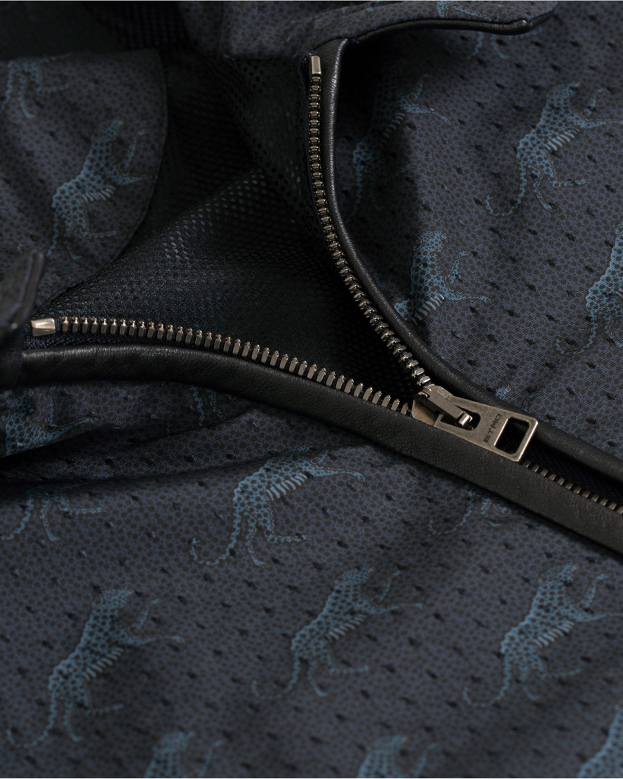 Herre | Jakker | Etro | Printed Jaguar Bomber Dark Blue