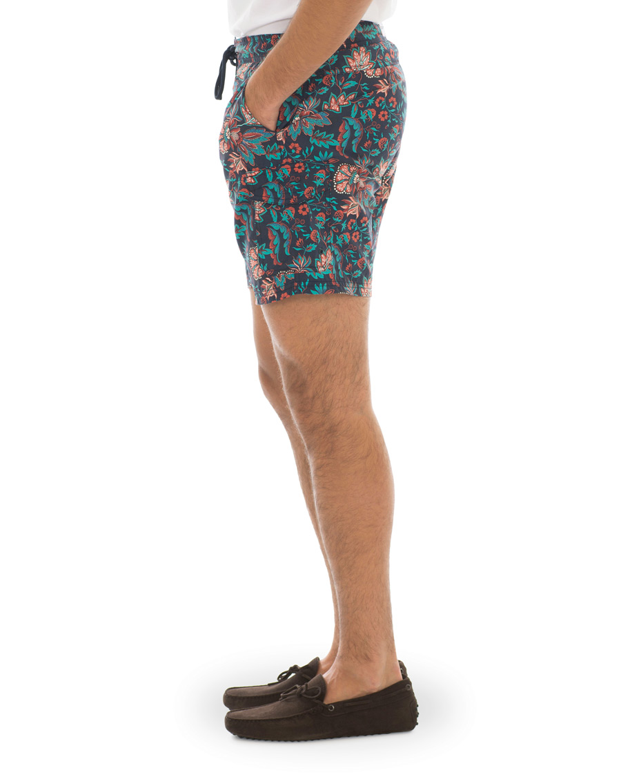 Herre | Badeshorts | Etro | Long Island Flower Swim Trunk Dark Blue