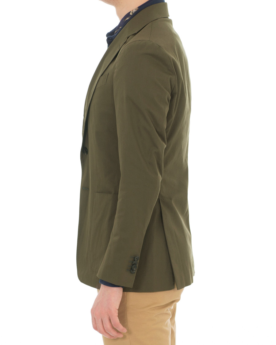 Herre | Dressjakker | Caruso | Cotton Stretch Blazer Olive Green