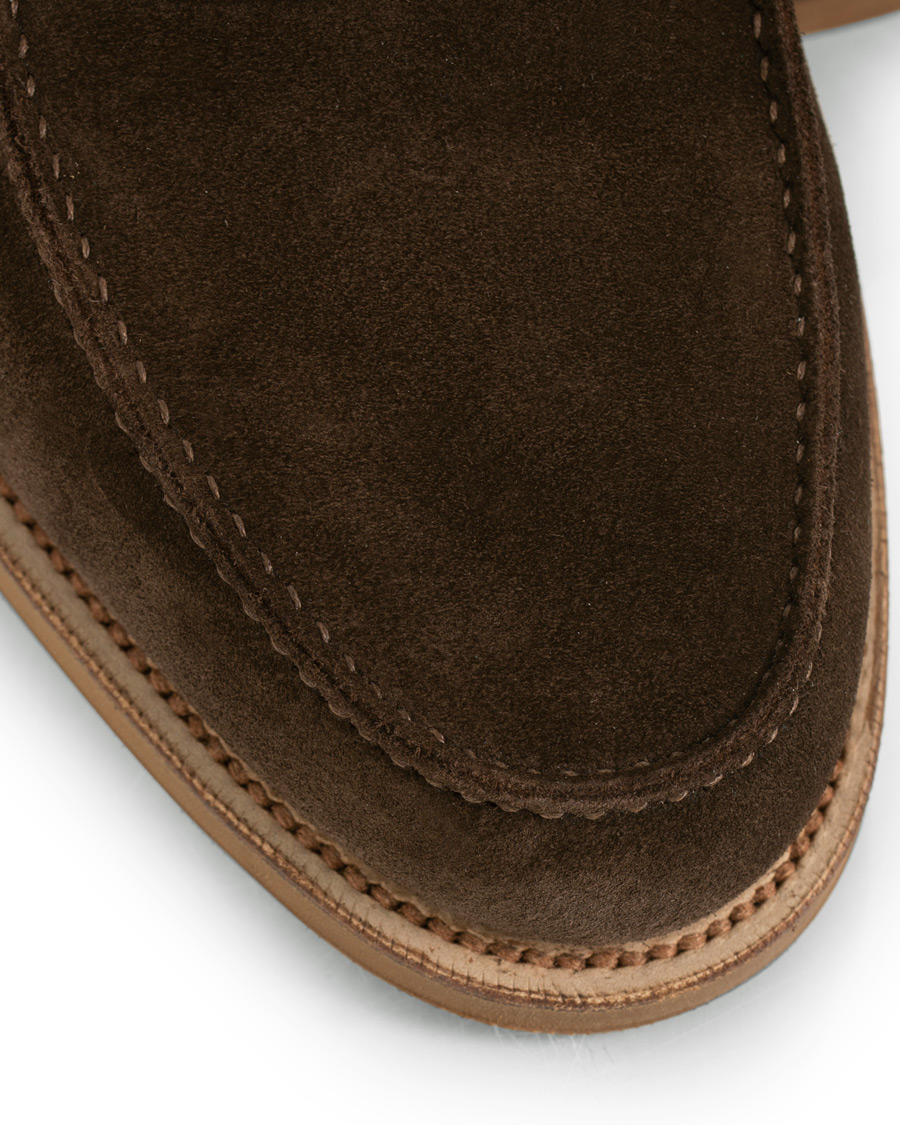 Herre | Edward Green Duke Unlined Penny Loafer Mocha Suede | Edward Green | Duke Unlined Penny Loafer Mocha Suede