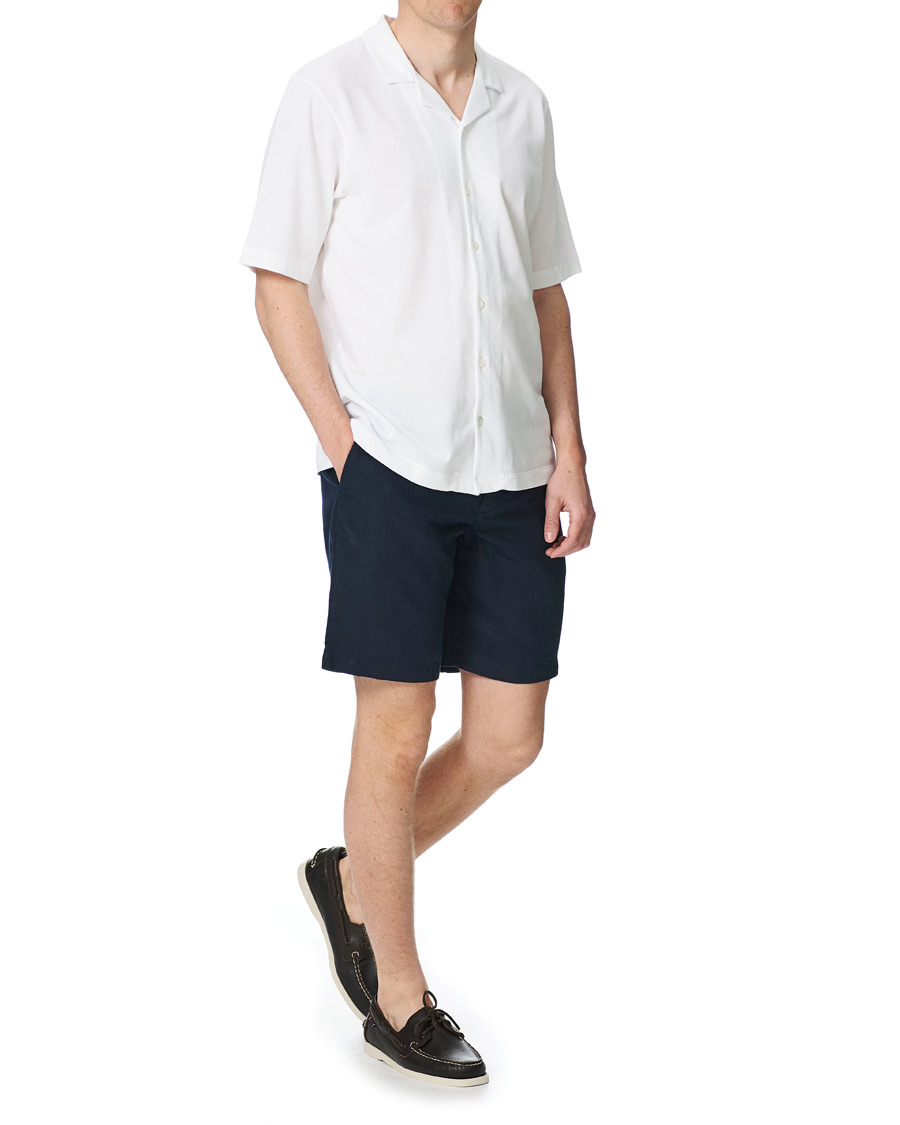 Herre | Skjorter | Sunspel | Short Sleeve Pique Shirt White