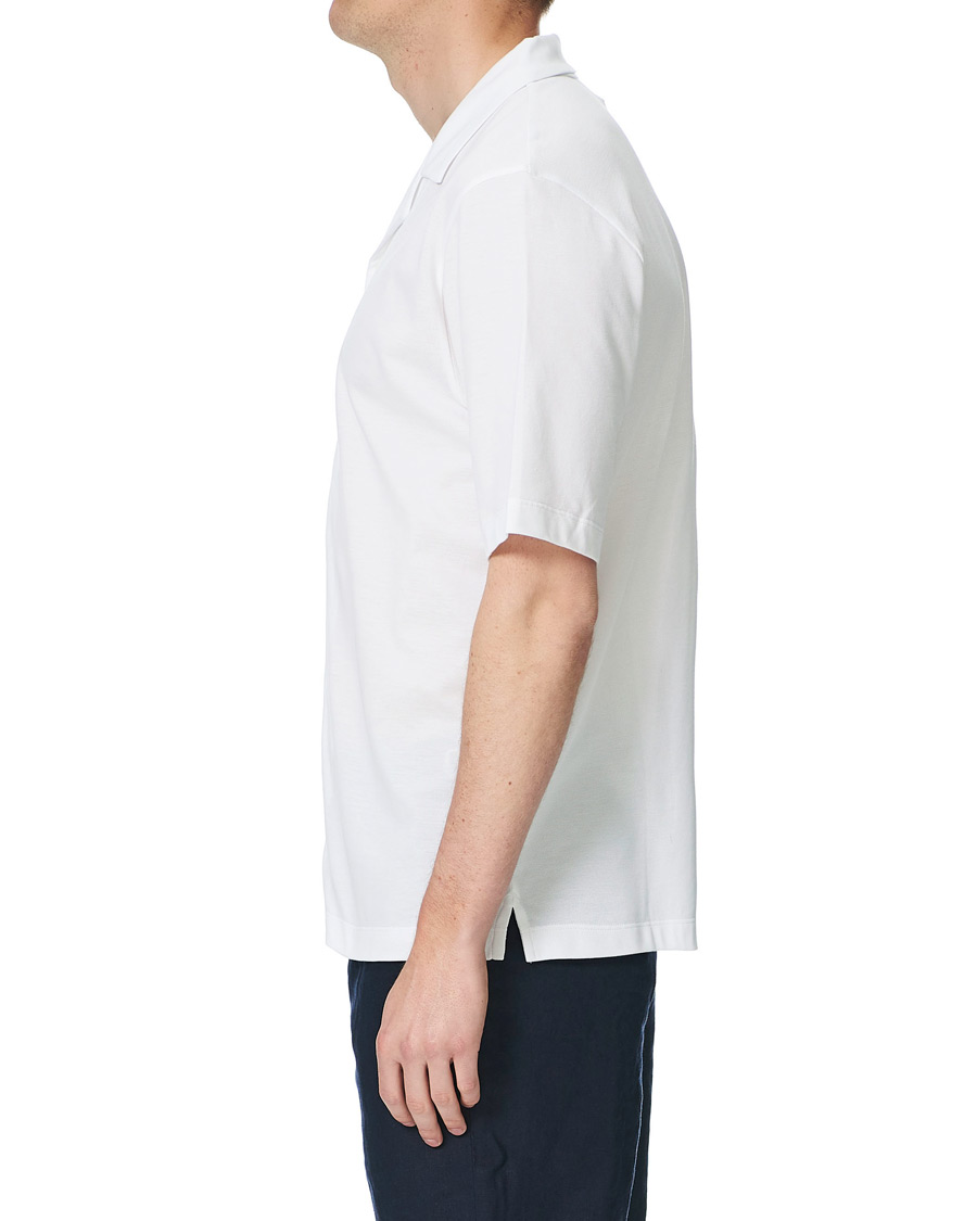 Herre | Skjorter | Sunspel | Short Sleeve Pique Shirt White