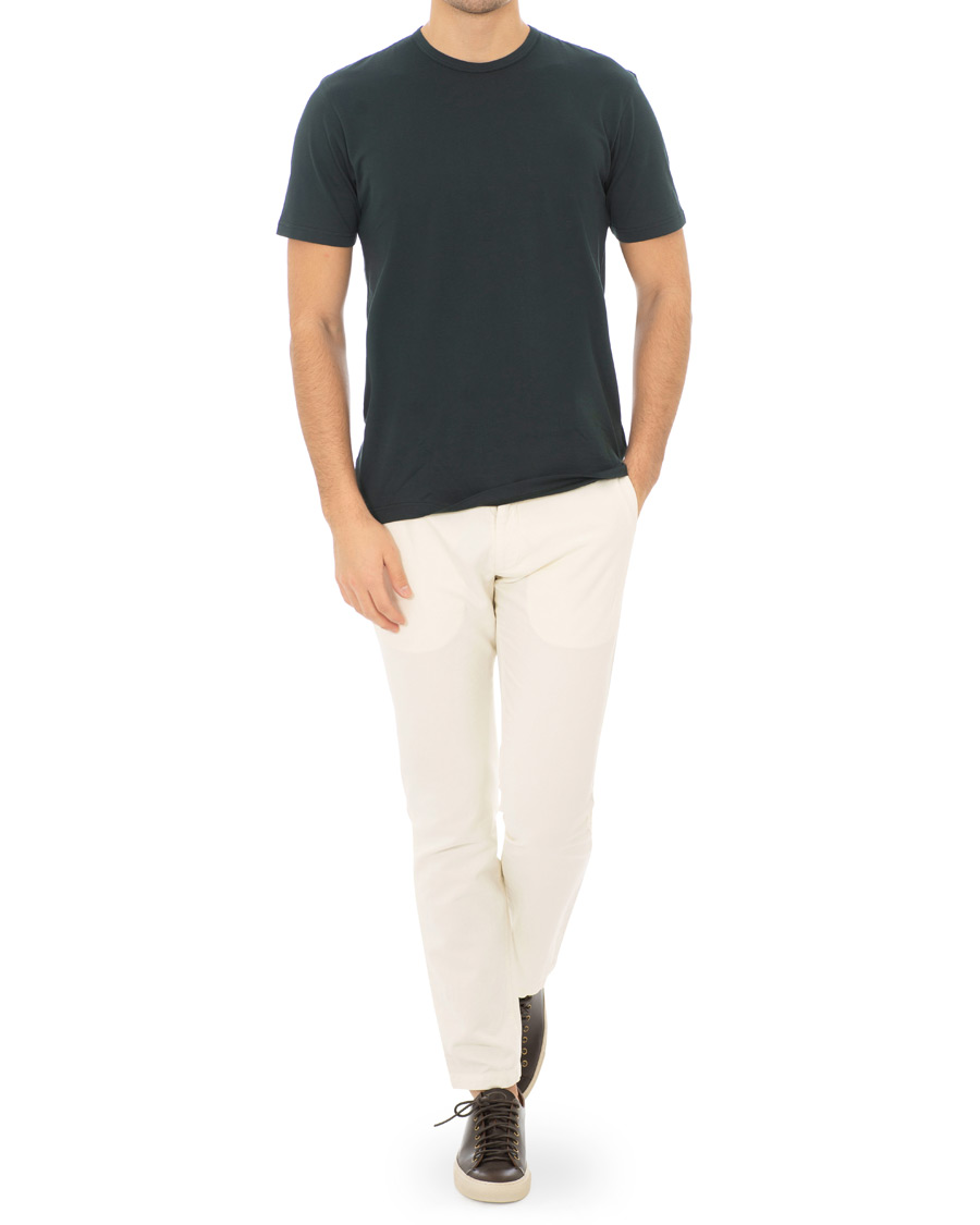 Herre | T-Shirts | Sunspel | Classic Crew Neck Tee Botiglia Green