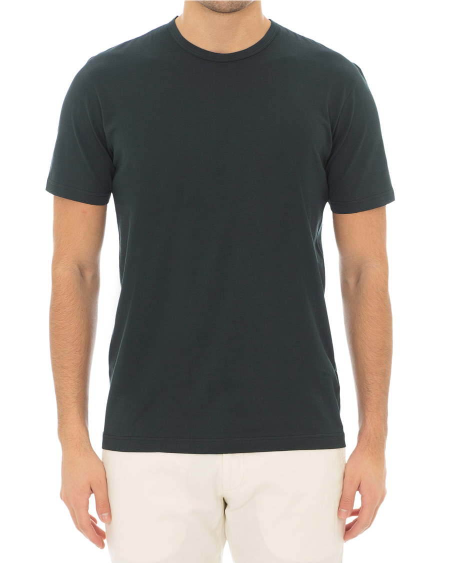 Herre | T-Shirts | Sunspel | Classic Crew Neck Tee Botiglia Green