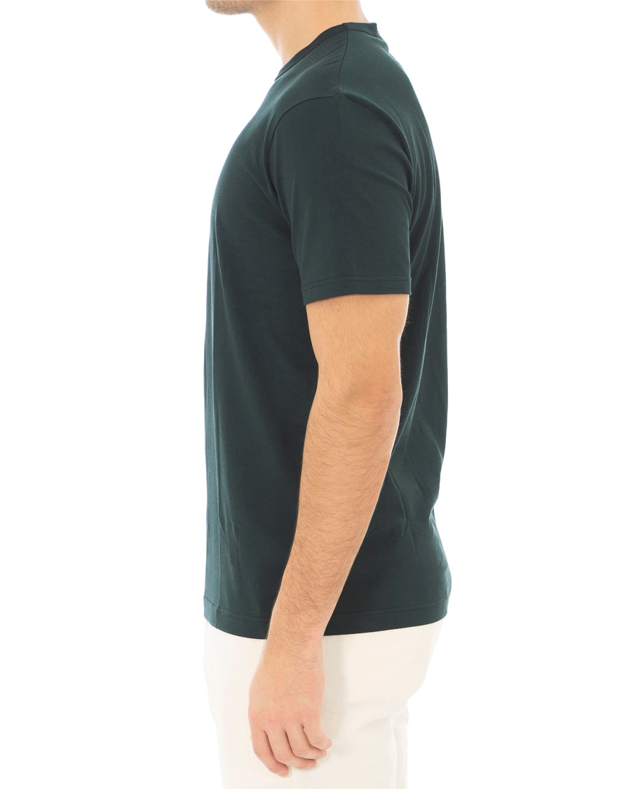 Herre | T-Shirts | Sunspel | Classic Crew Neck Tee Botiglia Green