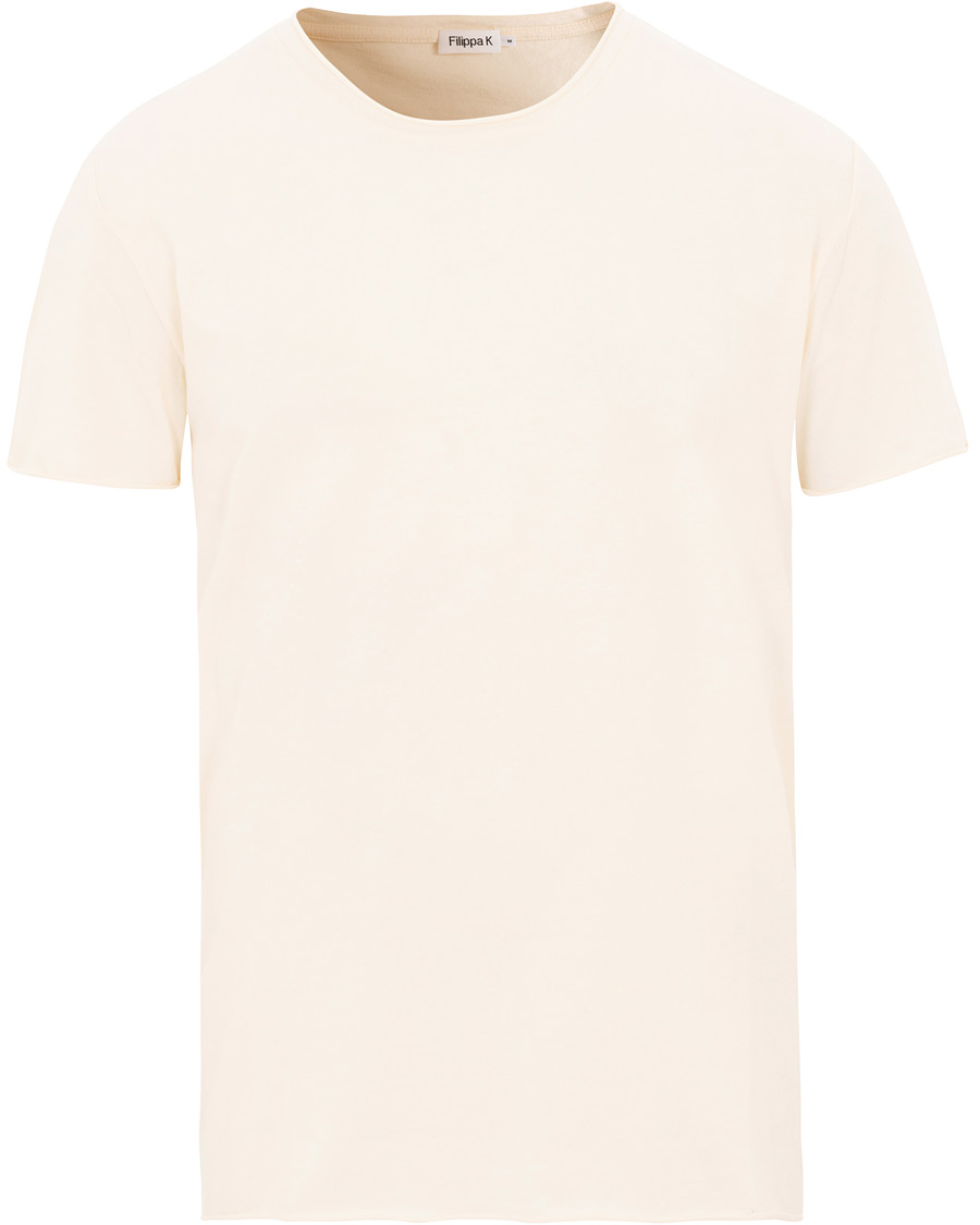 Herre | T-Shirts | Filippa K | Roll Neck Tee Panacotta