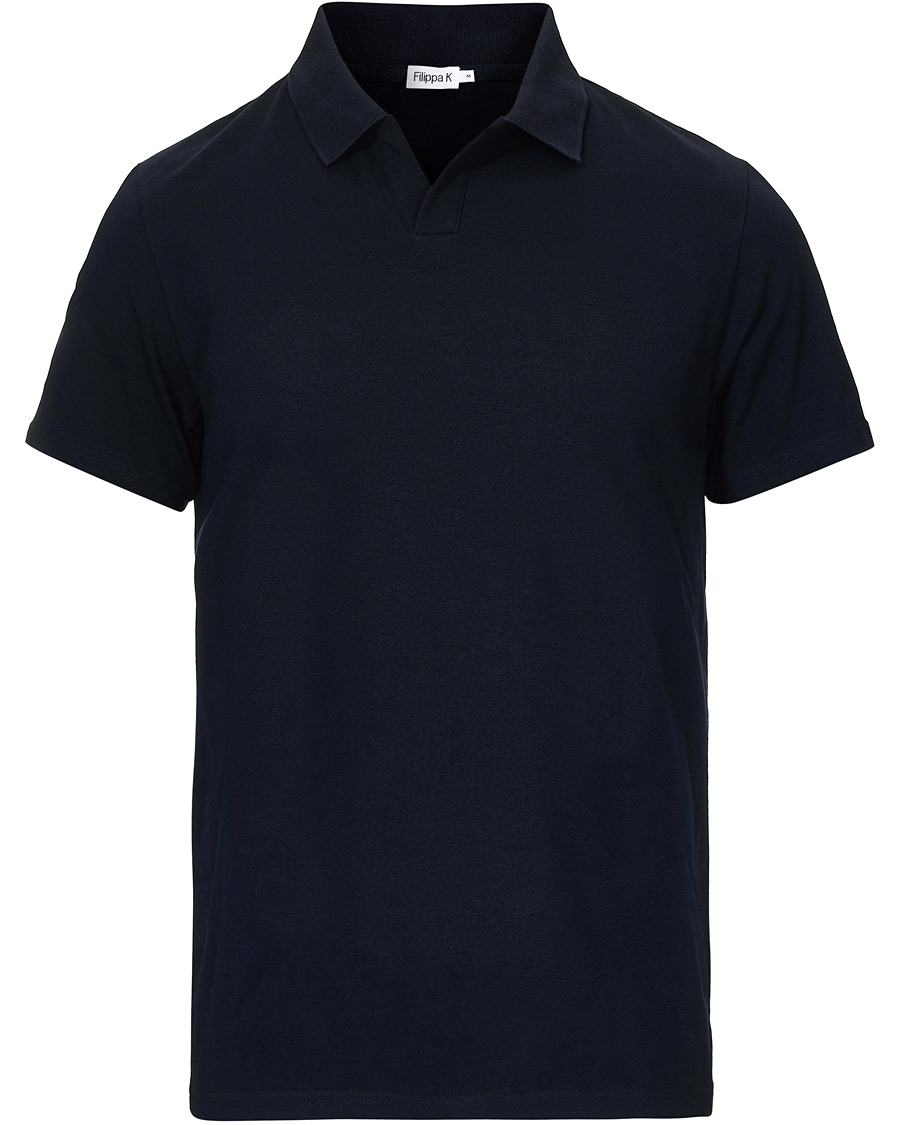 Herre | Pikéer | Filippa K | Soft Lycra Polo T-Shirt Navy