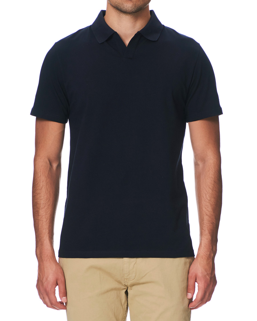 Herre | Pikéer | Filippa K | Soft Lycra Polo T-Shirt Navy