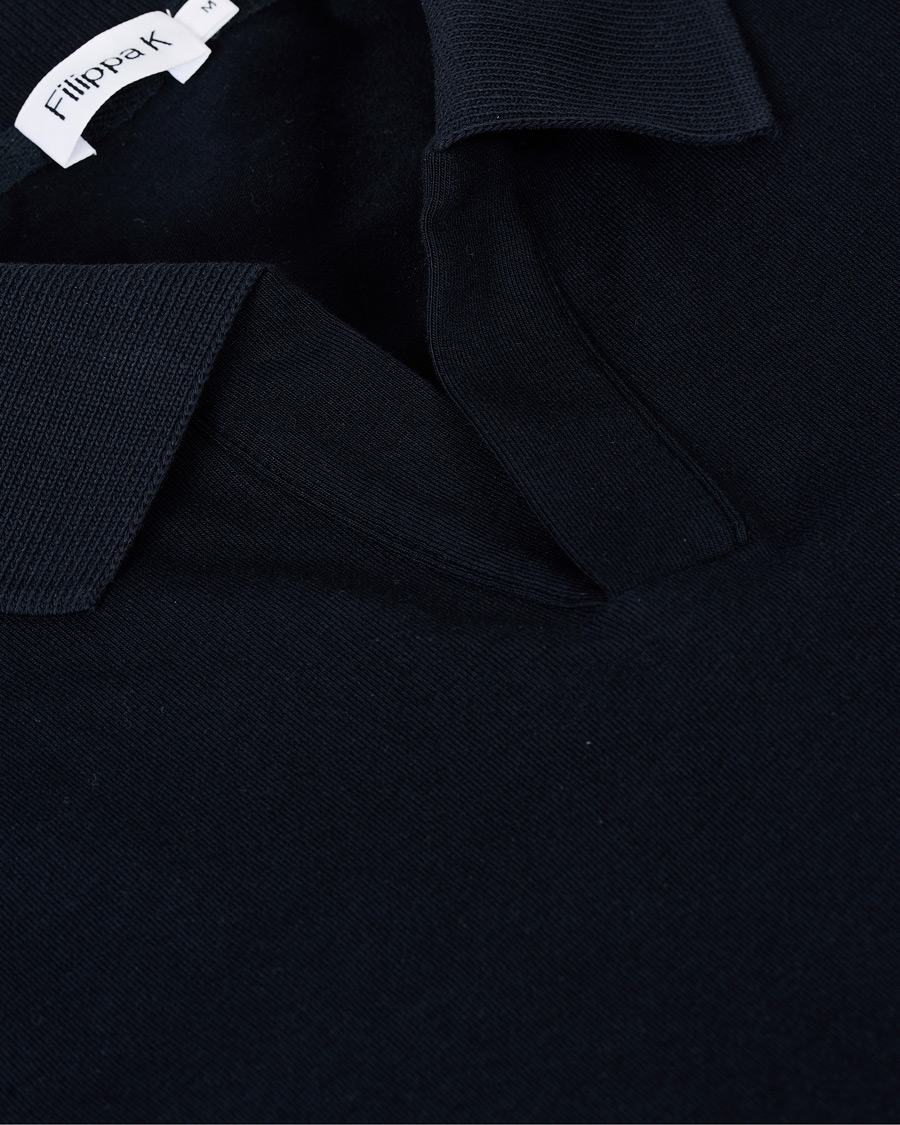 Herre | Pikéer | Filippa K | Soft Lycra Polo T-Shirt Navy