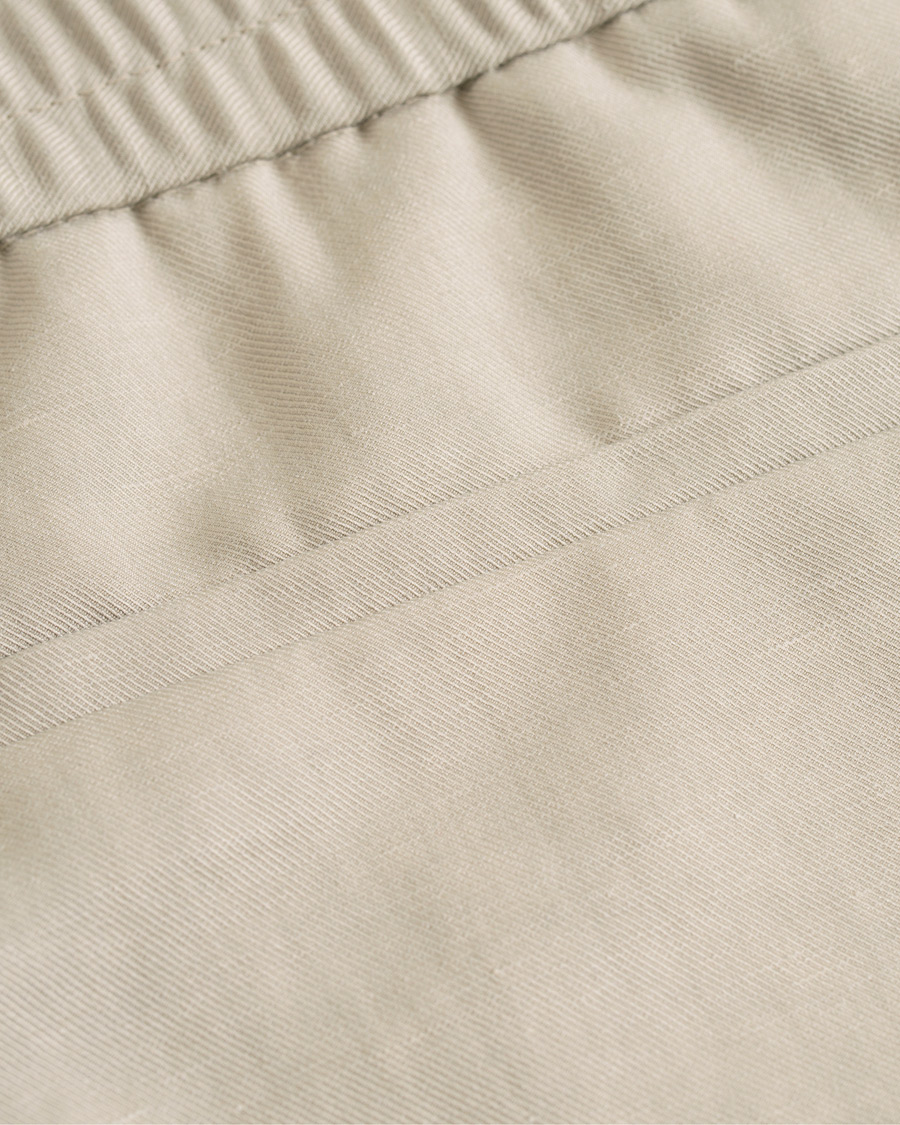 Herre | Bukser | Filippa K | Terry Cropped Linen Slacks Khaki