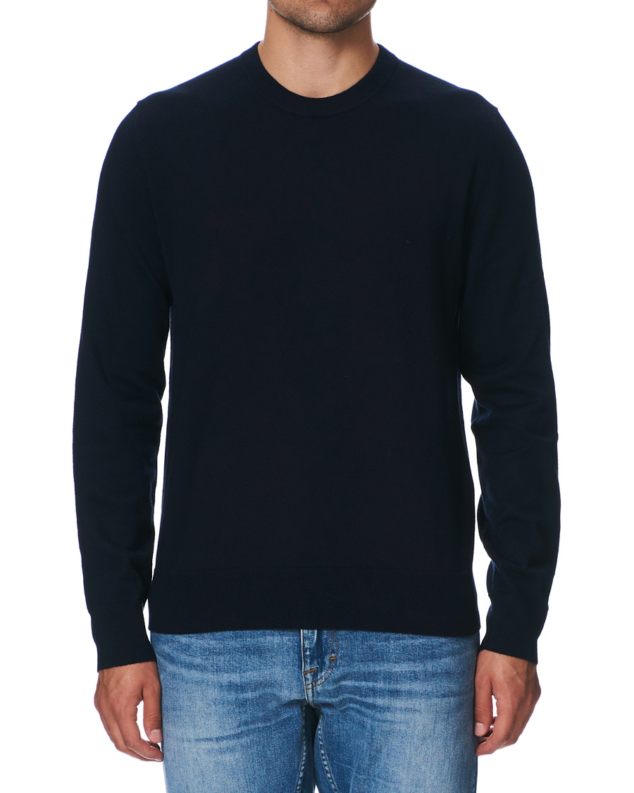 Herre | Gensere | Filippa K | Cotton Merino Basic Sweater Navy