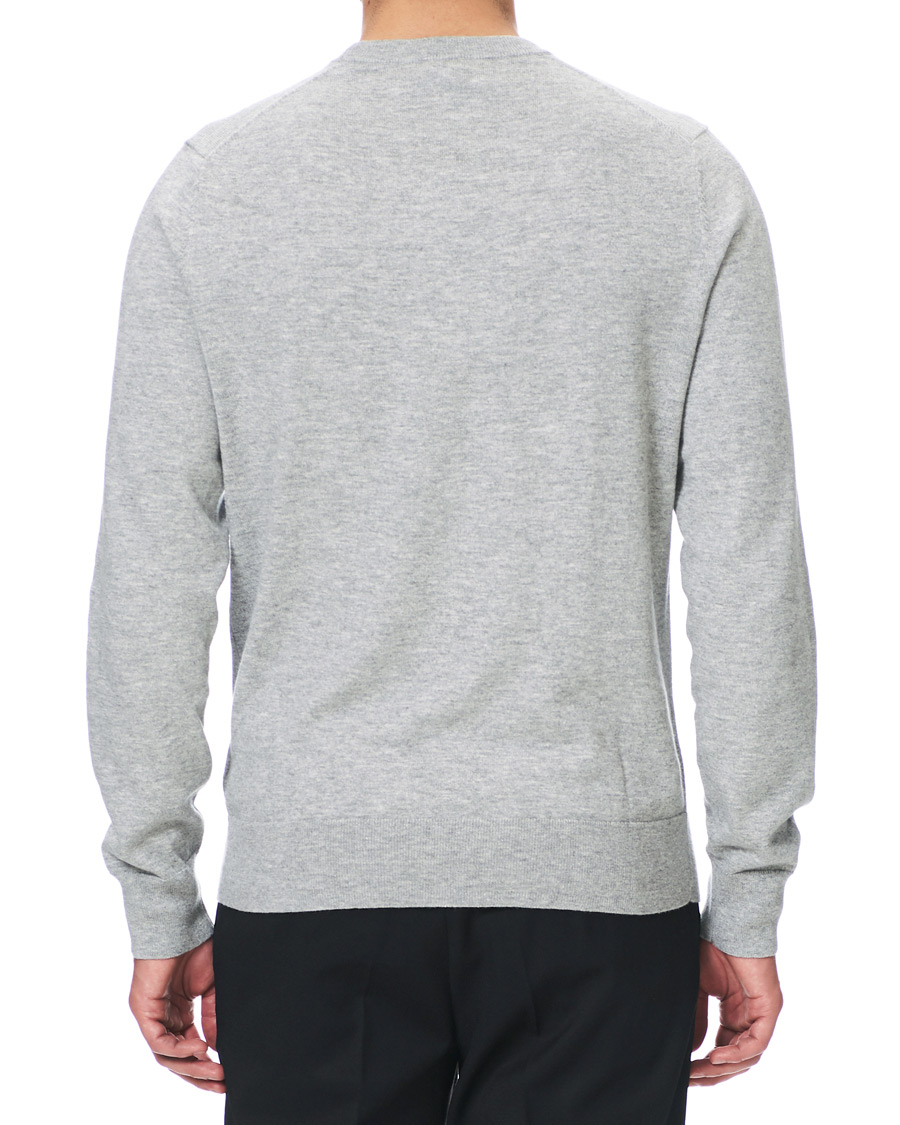 Herre | Gensere | Filippa K | Cotton Merino Basic Sweater Light Grey Melange