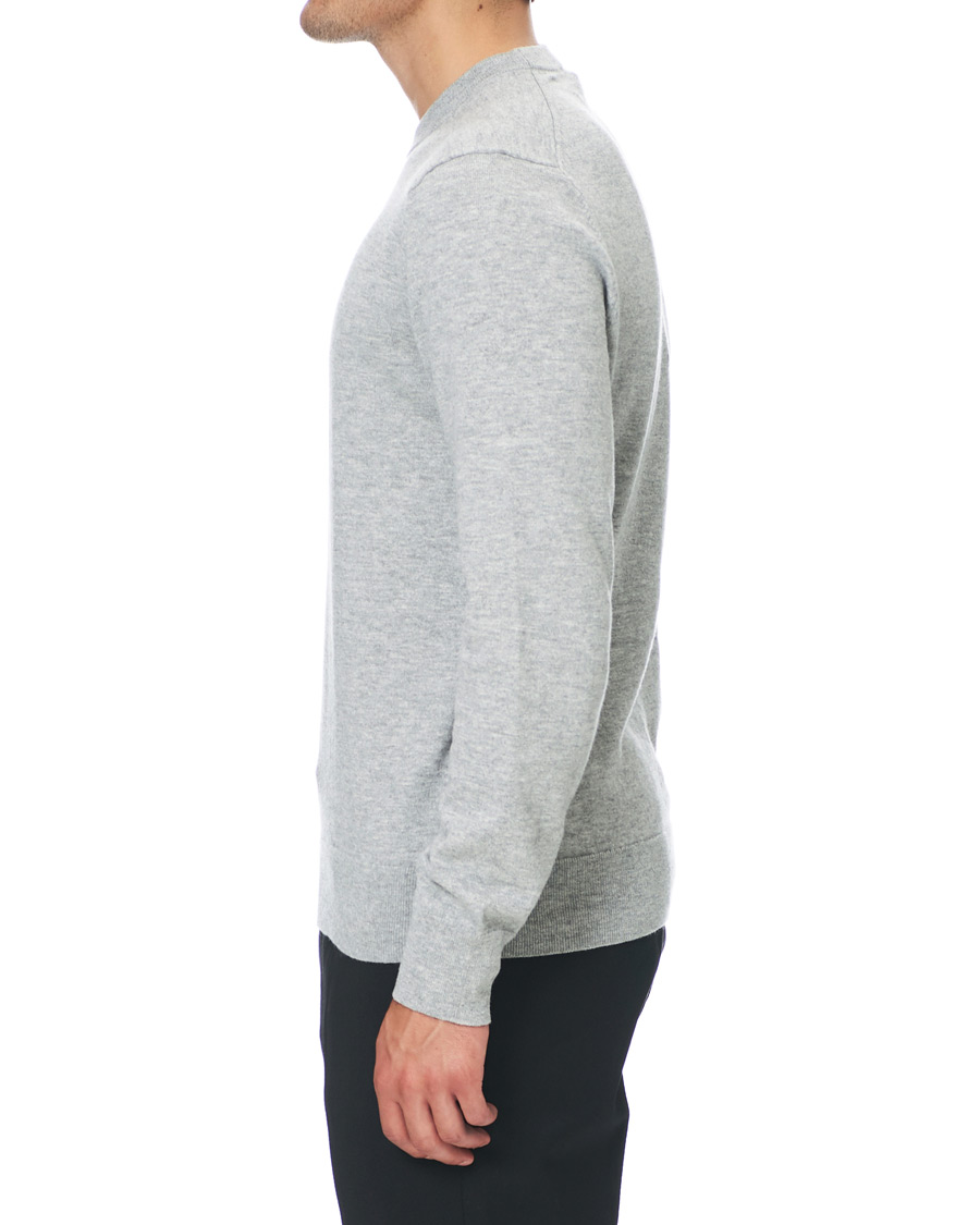 Herre | Gensere | Filippa K | Cotton Merino Basic Sweater Light Grey Melange
