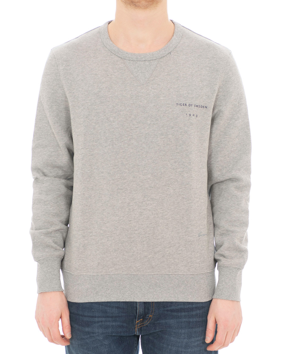 Herre | Gensere | Tiger of Sweden | Dinos Sweatshirt Grey Melange