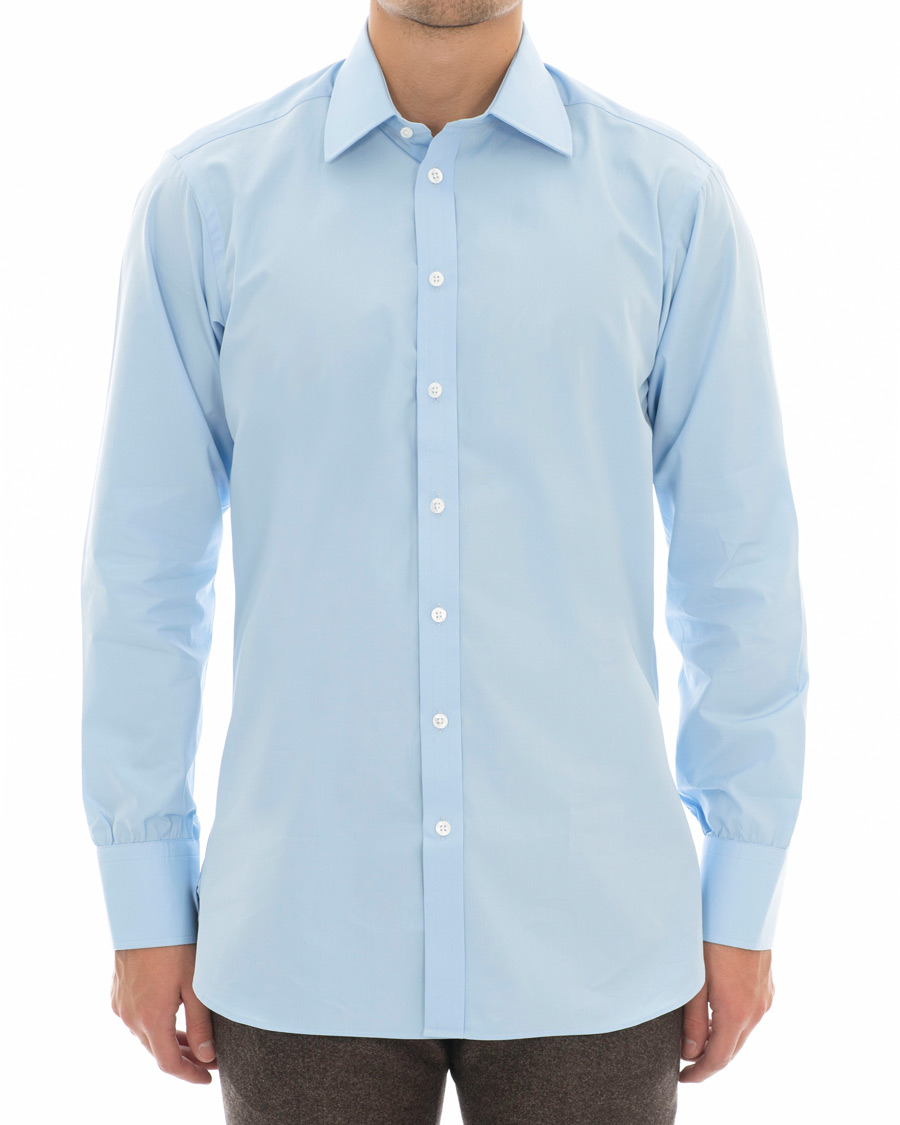 Herre | Skjorter | Turnbull & Asser | Regular Fit T&A Collar Poplin Shirt Light Blue