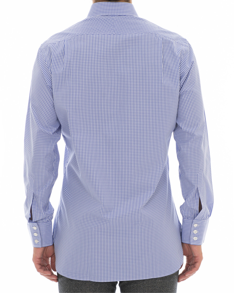 Herre | Skjorter | Turnbull & Asser | Regular Fit Check Poplin Shirt Blue/White