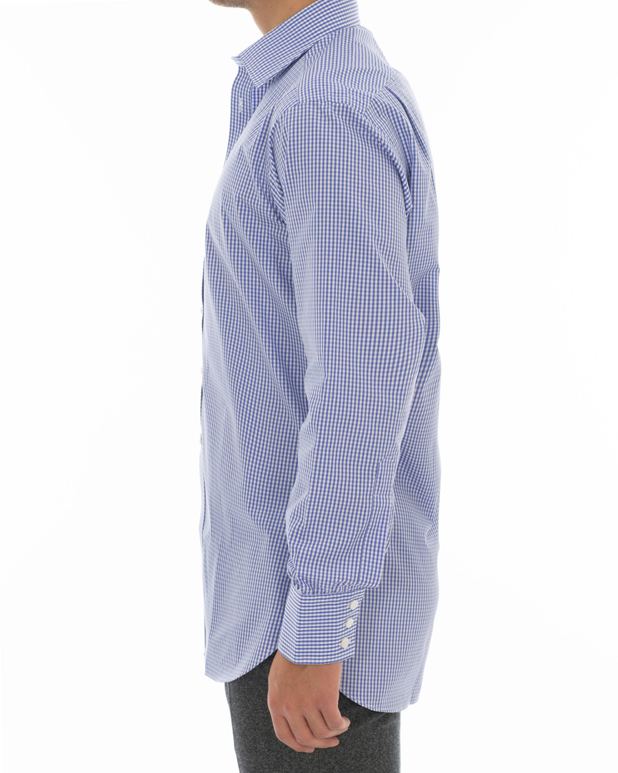Herre | Skjorter | Turnbull & Asser | Regular Fit Check Poplin Shirt Blue/White