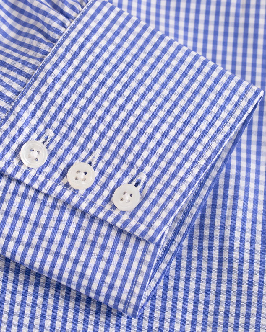 Herre | Skjorter | Turnbull & Asser | Regular Fit Check Poplin Shirt Blue/White