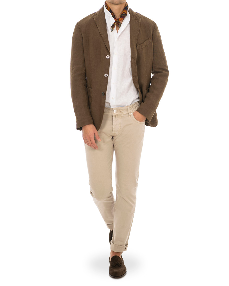 Herre | Dressjakker | Boglioli | K Jacket Linen Blazer Brown