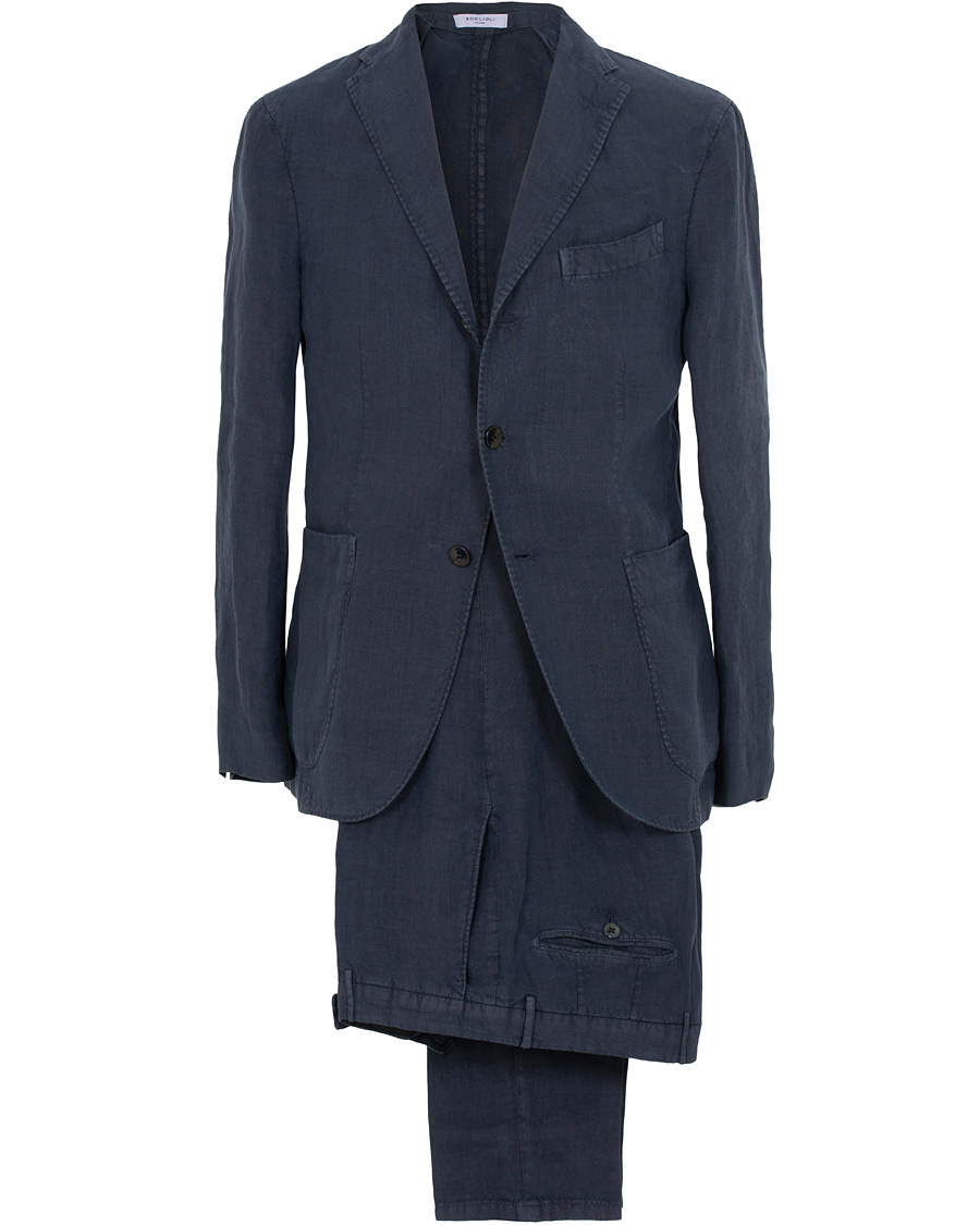 Herre | Dresser | Boglioli | K Jacket Linen Suit Navy