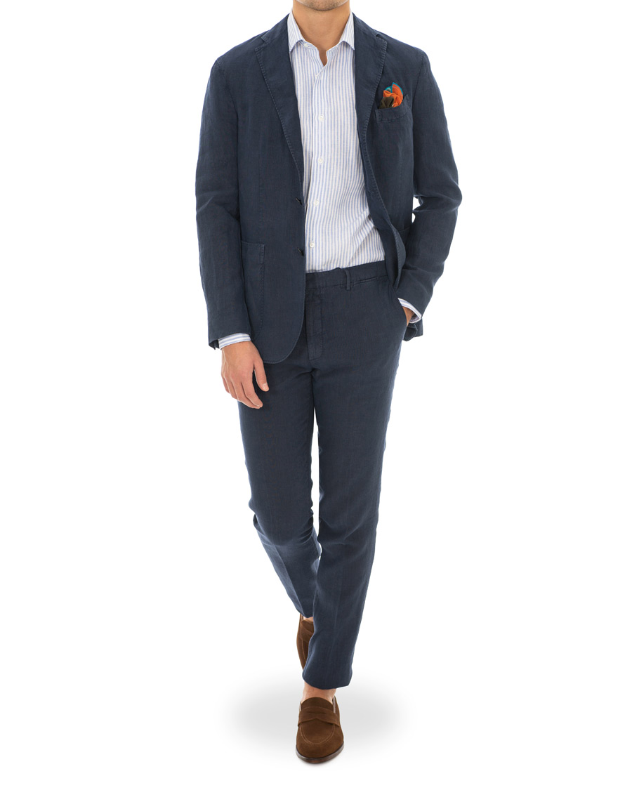Herre | Dresser | Boglioli | K Jacket Linen Suit Navy