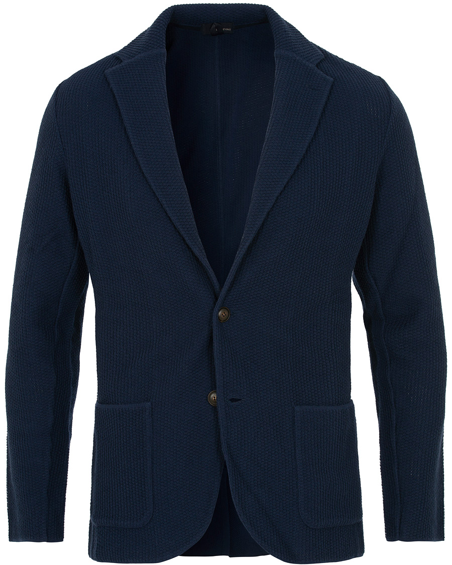Herre | Dressjakker | Lardini | Knitted Blazer Blue