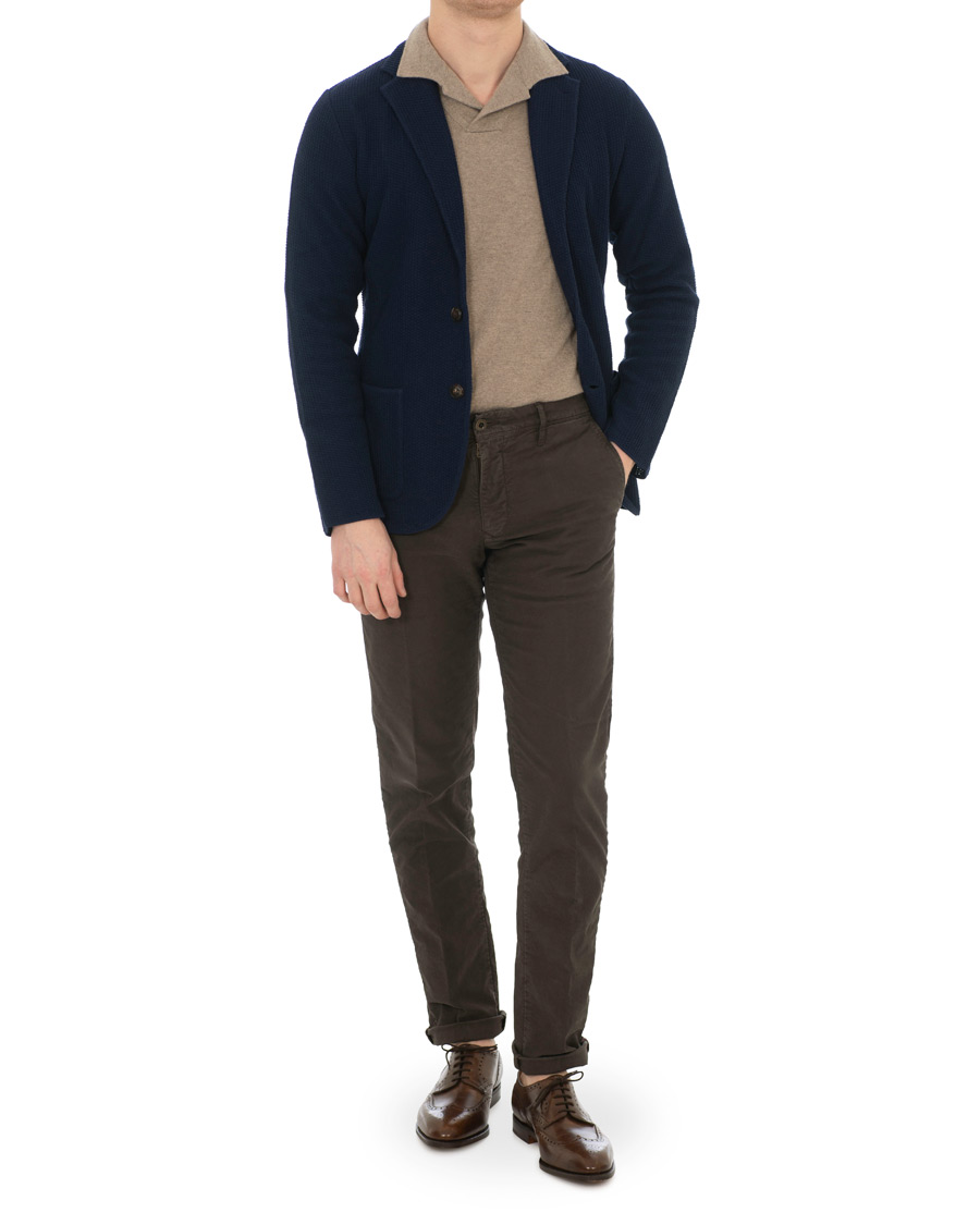 Herre | Dressjakker | Lardini | Knitted Blazer Blue