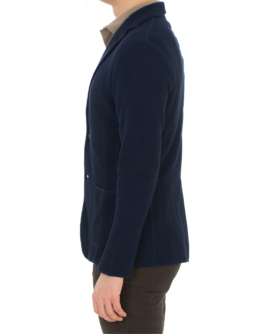 Herre | Dressjakker | Lardini | Knitted Blazer Blue