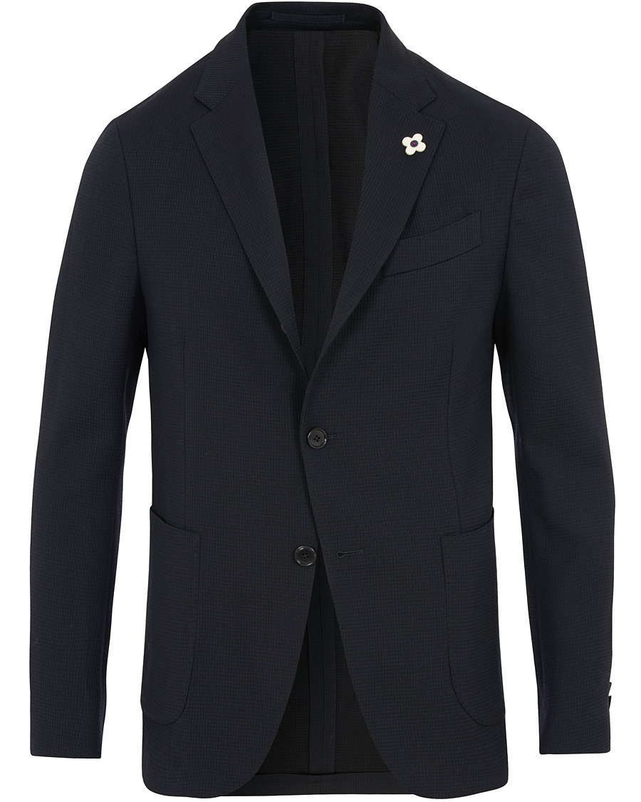 Herre | Dressjakker | Lardini | Wool Cotton Travel Blazer Navy