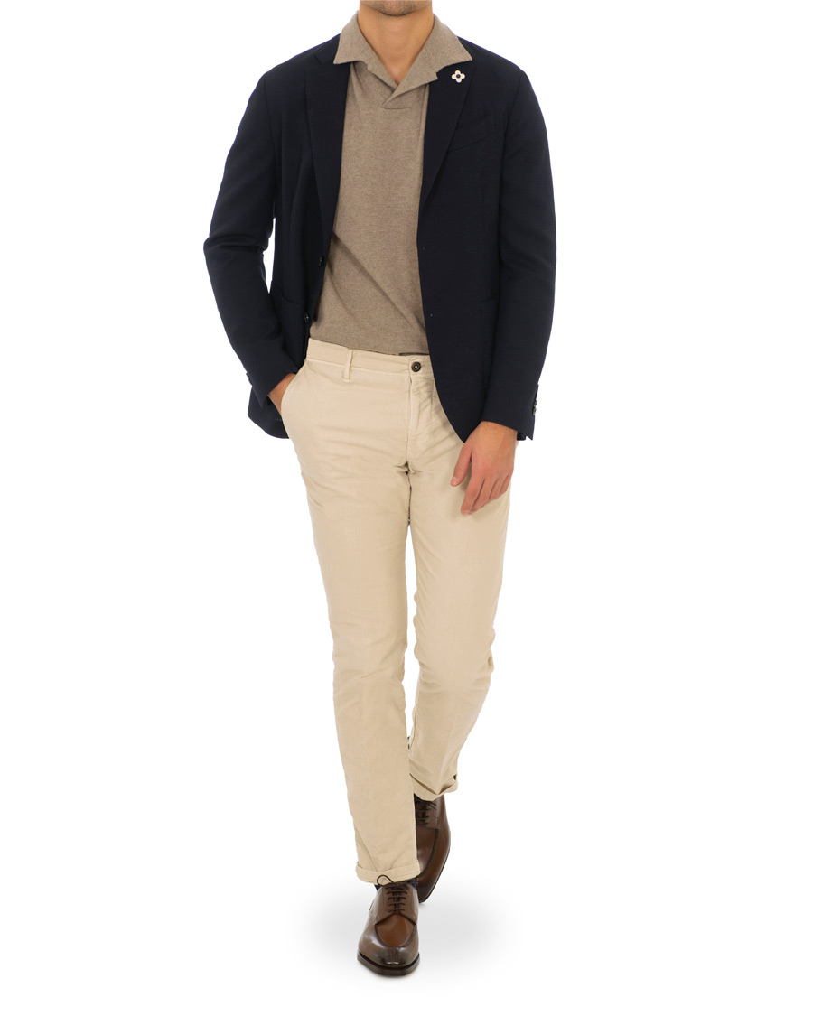Herre | Dressjakker | Lardini | Wool Cotton Travel Blazer Navy