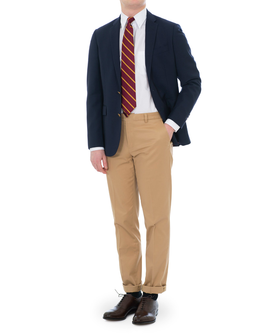 Herre | Bukser | Brooks Brothers | Milano Stretch Chino Khaki W31L34