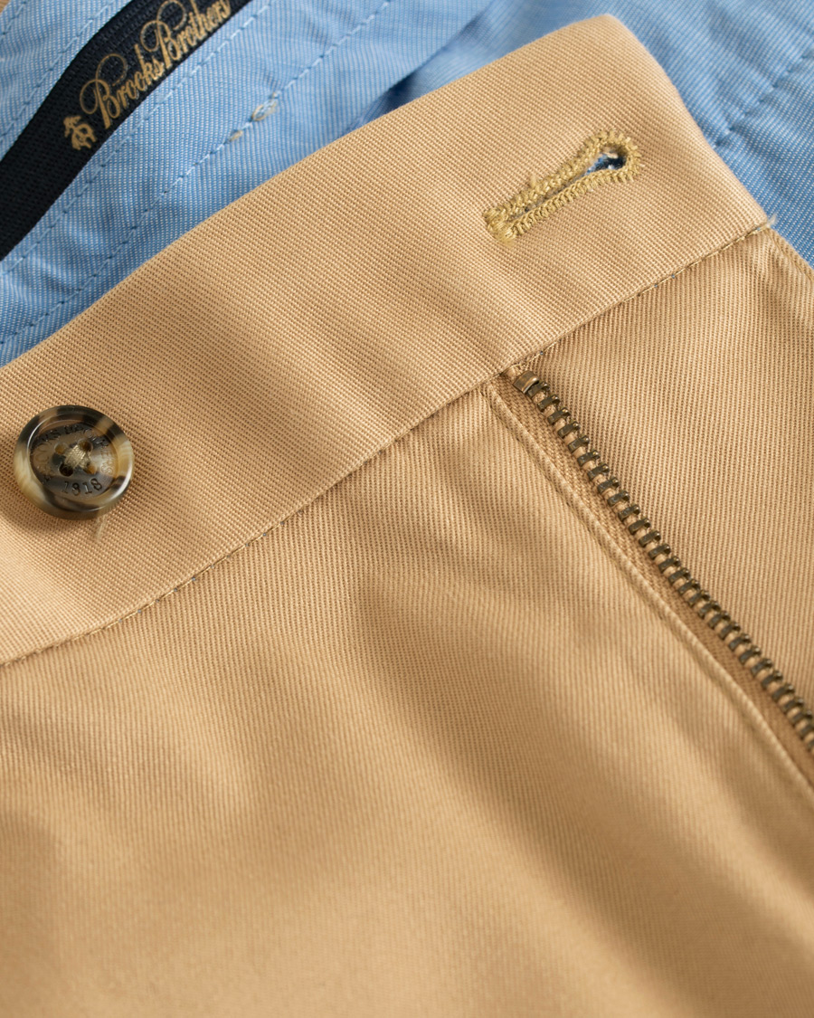 Herre | Bukser | Brooks Brothers | Milano Stretch Chino Khaki W31L34