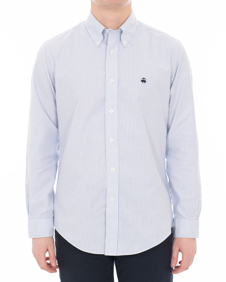 Herre | Skjorter | Brooks Brothers | Regent Fit Non Iron Oxford Button Down Shirt Blue/White