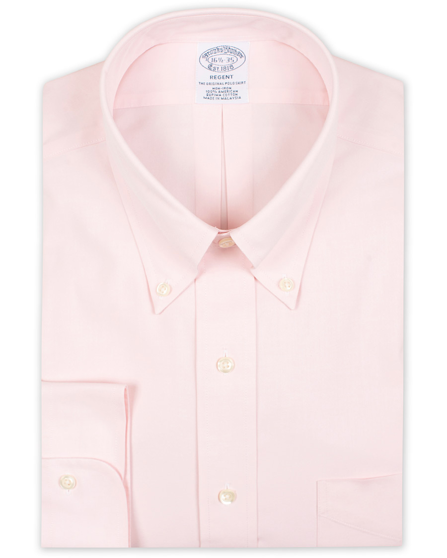 Herre | Skjorter | Brooks Brothers | Regent Fit Non Iron Pocket Shirt Solid Pink