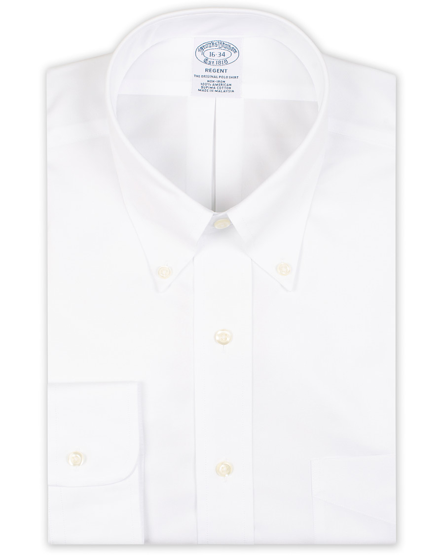 Herre | Skjorter | Brooks Brothers | Regent Fit Non Iron Pocket Shirt Solid White