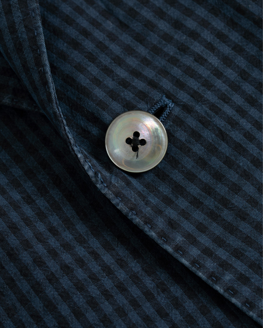 Herre | Dressjakker | The Gigi | Art Tonal Micro Check Blazer Dark Blue