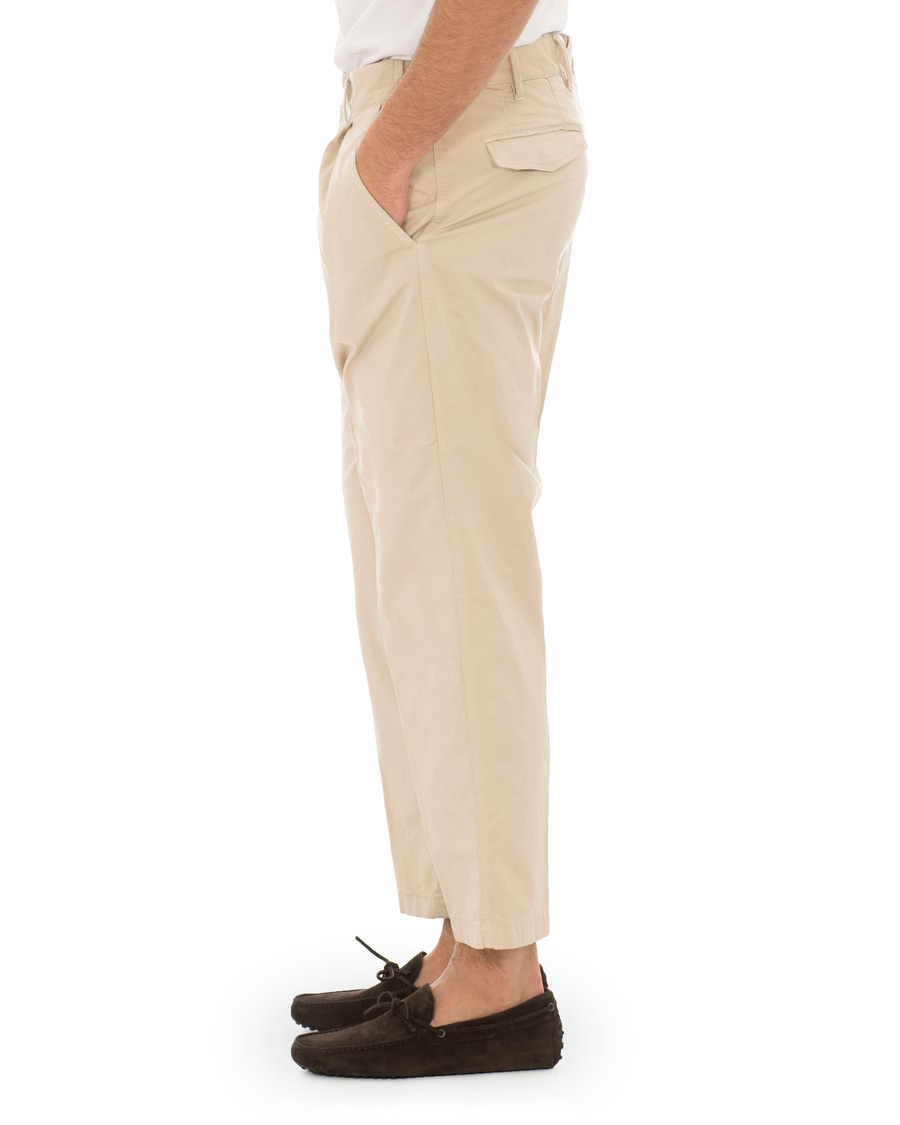 Herre | Bukser | The Gigi | Santiago Pleated Cotton Chinos Khaki