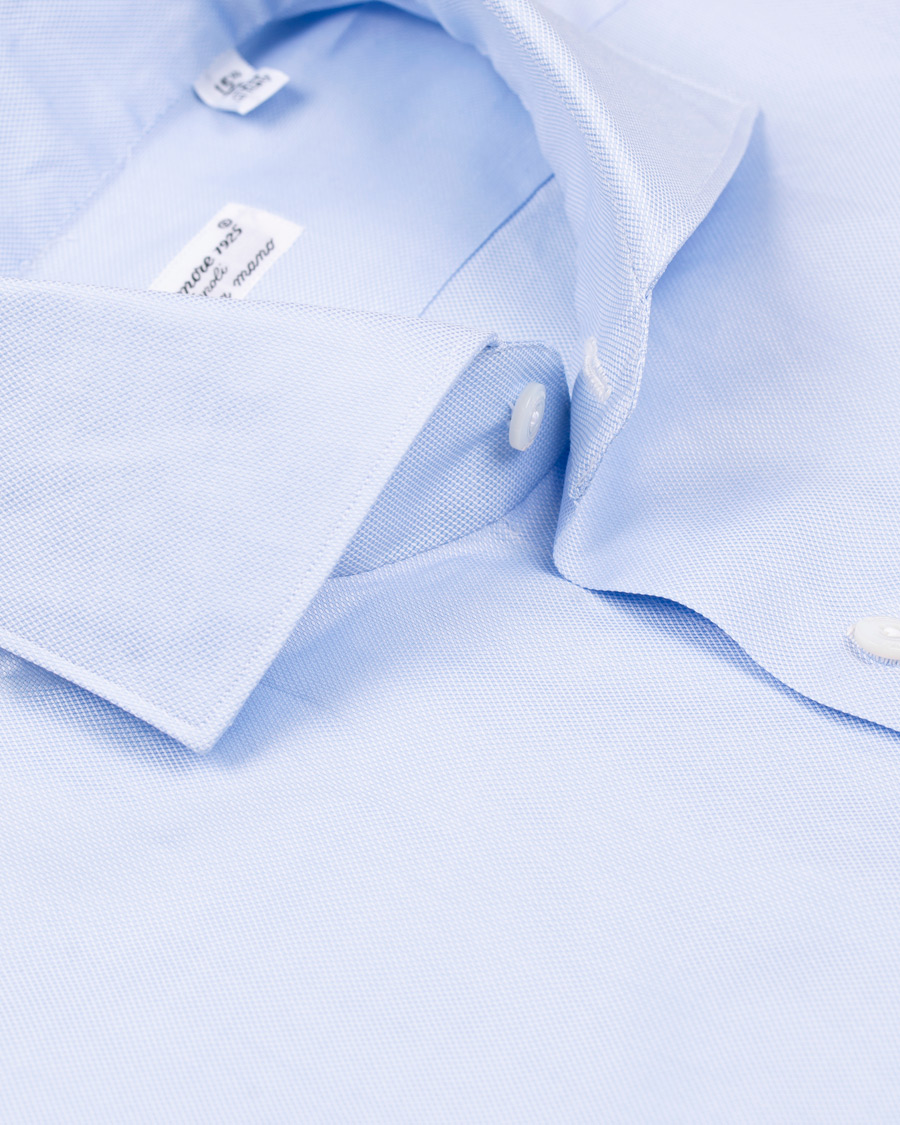 Herre | Skjorter | Finamore Napoli | Milano Slim Fit Royal Oxford Shirt Light Blue