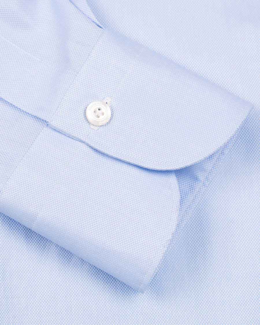 Herre | Skjorter | Finamore Napoli | Milano Slim Fit Royal Oxford Shirt Light Blue