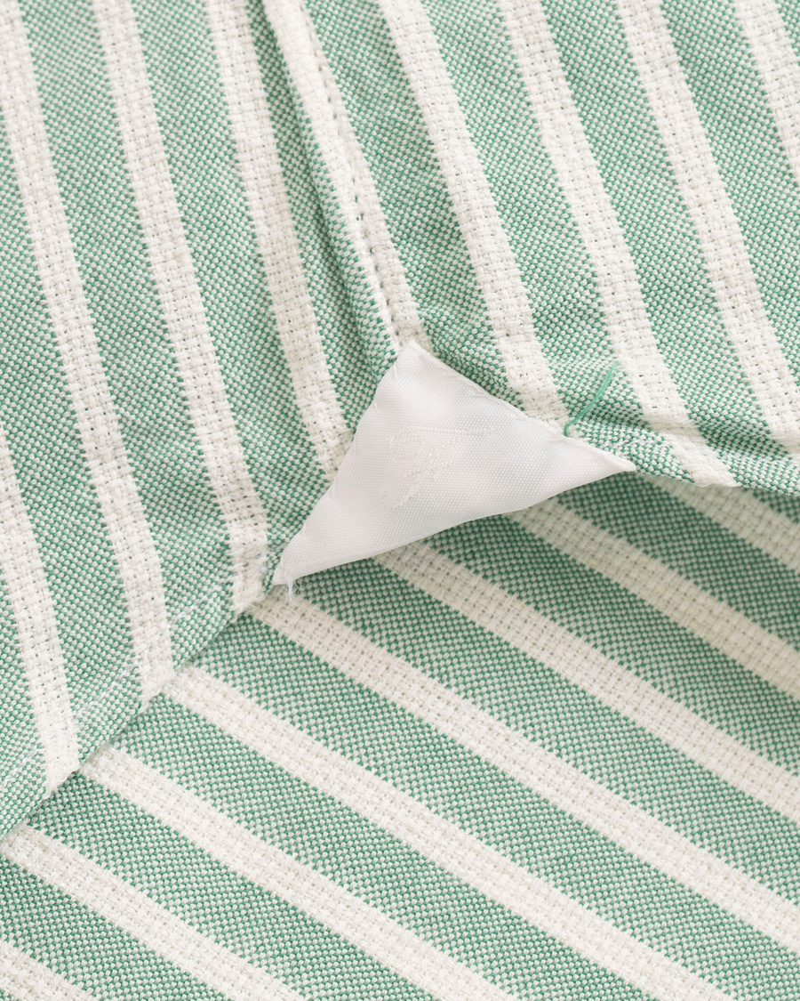 Herre | Skjorter | Finamore Napoli | Tokyo Cotton/Linen Striped Shirt Green/White