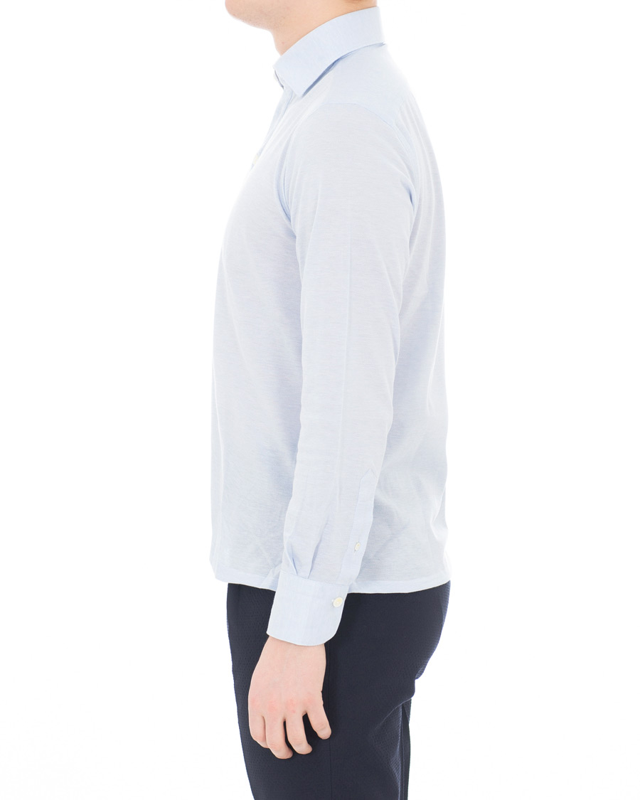 Herre | Pikéer | Finamore Napoli | Orlando Long Sleeve Polo Light Blue